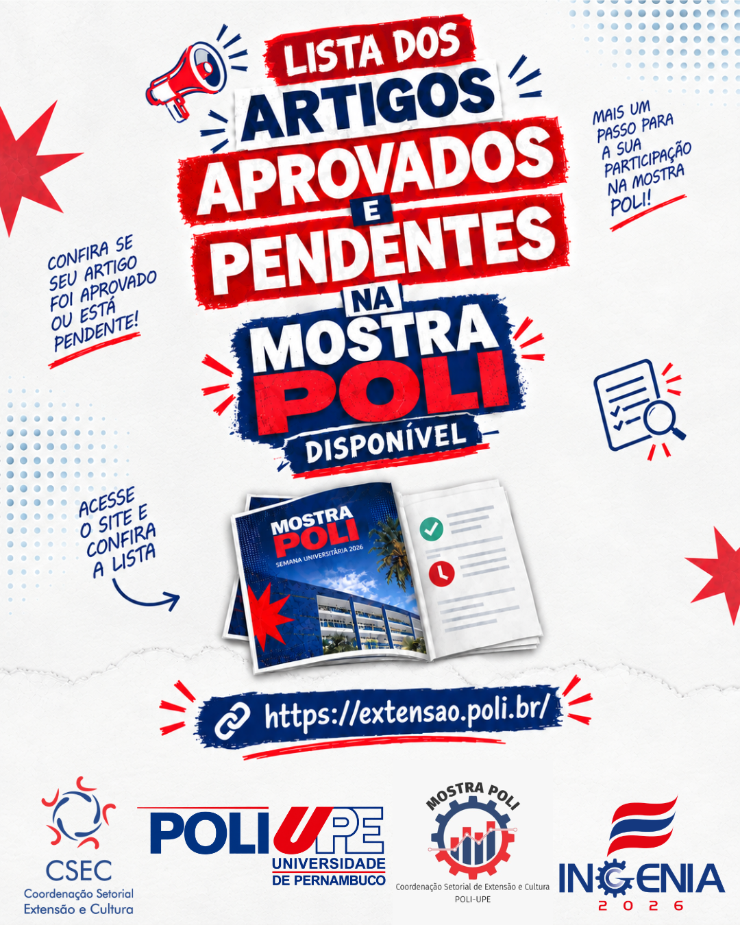 Lista de Trabalhos Aprovados na MOSTRA POLI 2026