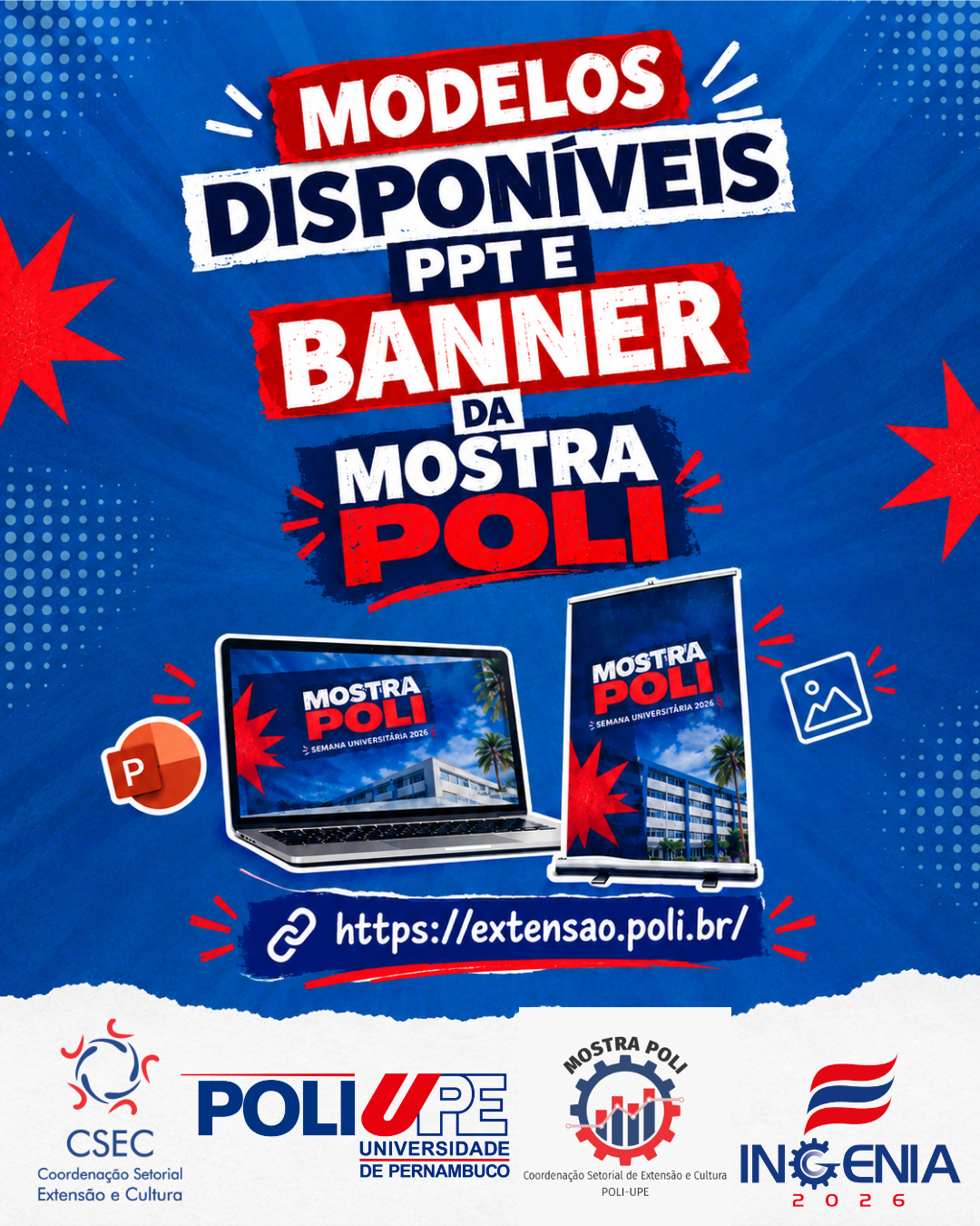 Modelos Oficiais de Apresentação (Banner & PPT) da Mostra Poli 2026
