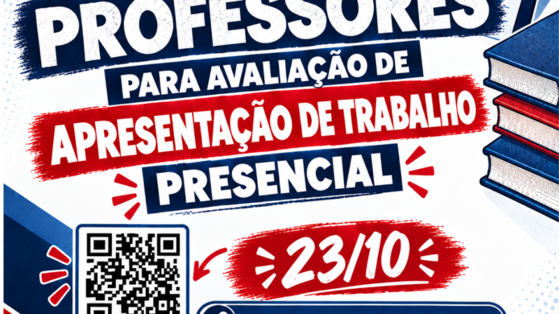 Mostra Poli 2026 – Formulário de Inscrição de Professores para Avaliação de Apresentação de Trabalho