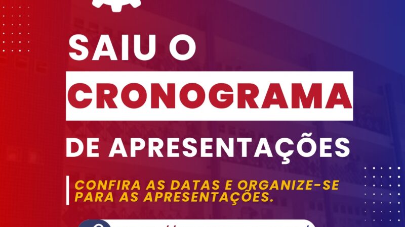 Cronograma de Apresentações da Mostra Poli 2026