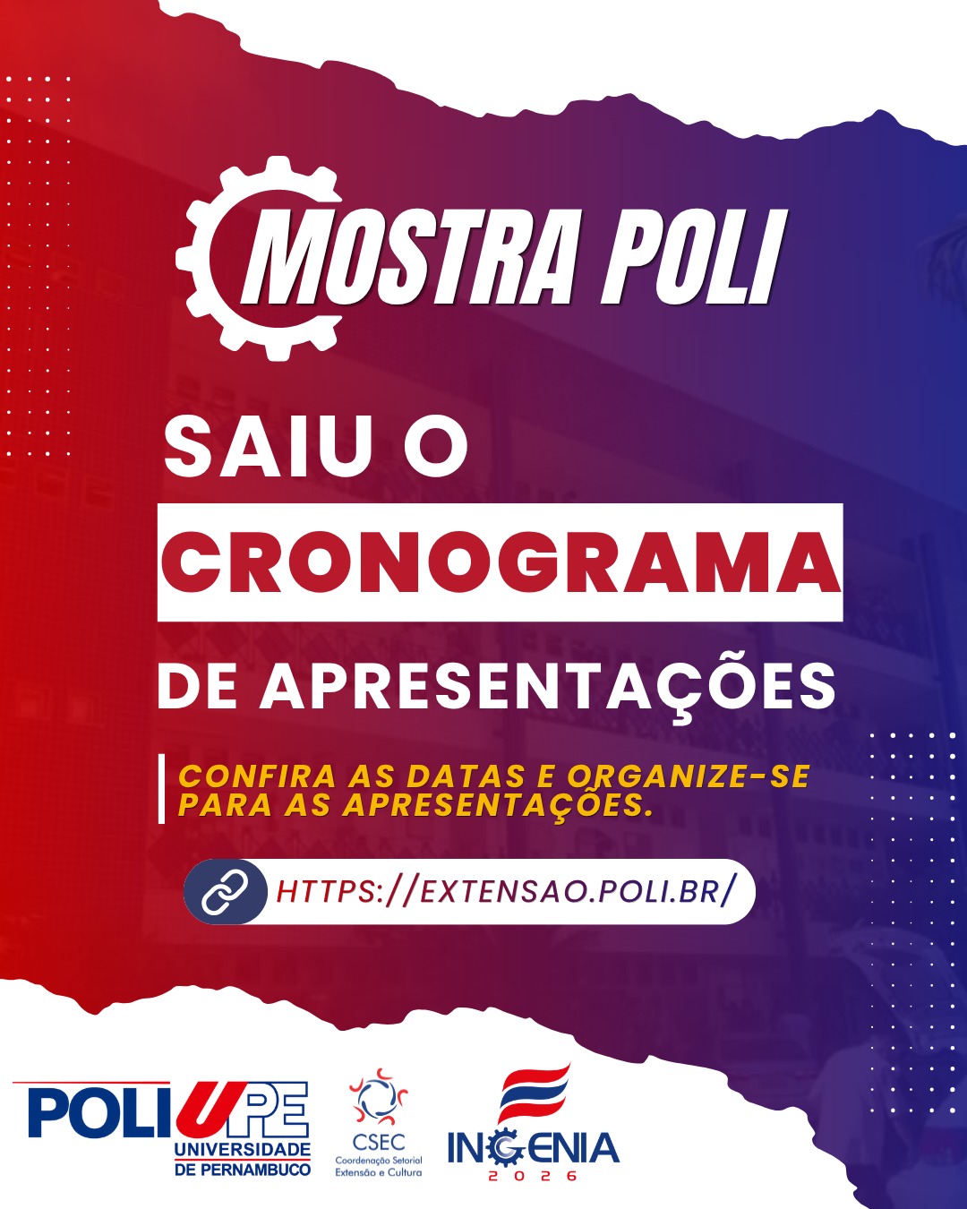 Cronograma de Apresentações da Mostra Poli 2026