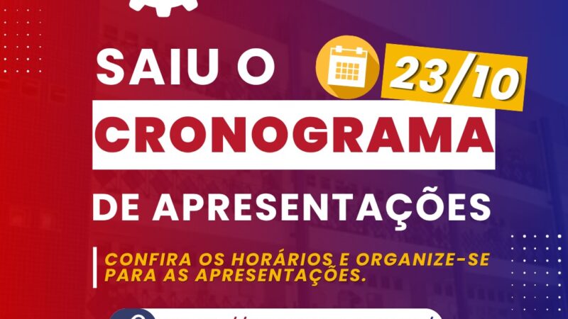 Cronograma de Apresentações da Mostra Poli 2026